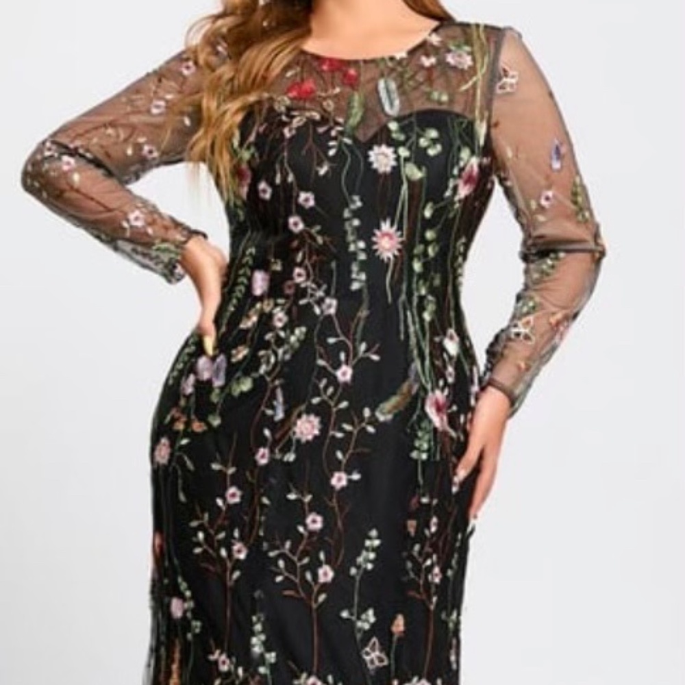 NWT Long Evening Dress, JJ House, Size 16 (runs small; would fit a size 14)